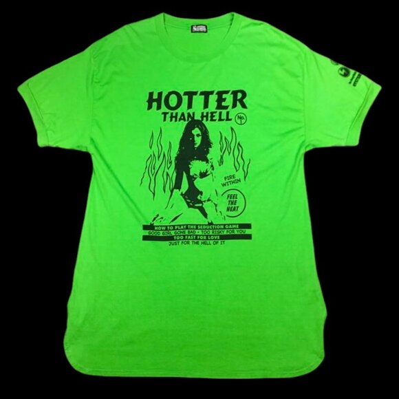 HYSTERIC GLAMOUR Oversized Unisex Green Black Logo Graphic Tee Shirt Size XL 2XL - Picture 3 of 9